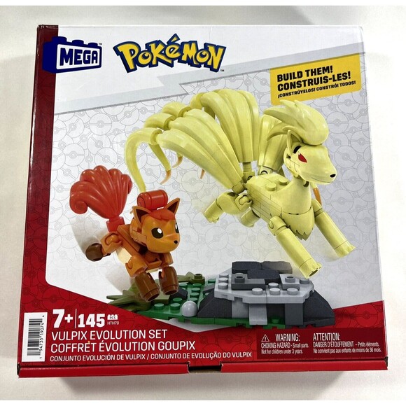 Mega Construx Pokemon Vulpix Ninetales Evolution Set - New Sealed - Picture 3 of 7